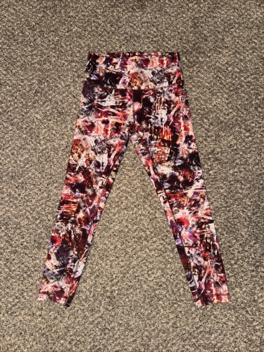 lululemon athletica Multicolor Abstract Print Leggings in Pink, Purple, Brown